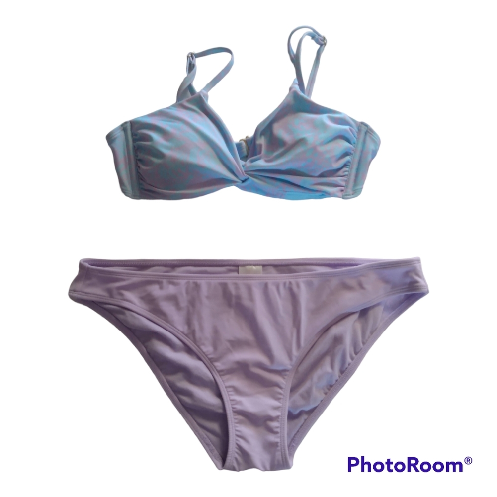 Two Piece Swimsuit XL Blue and Purple, Xiliaration NWT